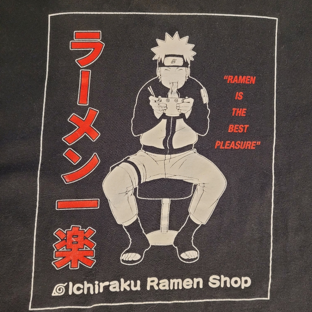 Naruto Shippuden Ichiraku Ramen Shop T-Shirt Unisex L Black Viz Media X Ripple J